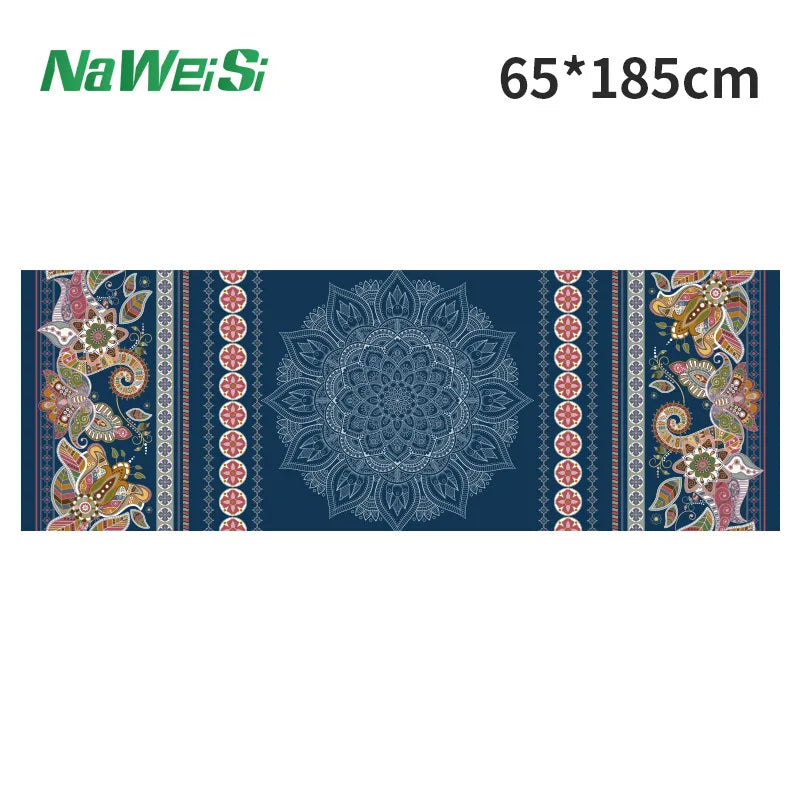 Yoga Mat Towel Double-Side Velvet Yoga Fitness Isolation Mat Non-Slip Folding Portable Sports Mat Towel Beach Quick Dry Towel