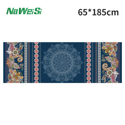 Yoga Mat Towel Double-Side Velvet Yoga Fitness Isolation Mat Non-Slip Folding Portable Sports Mat Towel Beach Quick Dry Towel