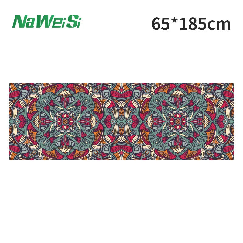 Yoga Mat Towel Double-Side Velvet Yoga Fitness Isolation Mat Non-Slip Folding Portable Sports Mat Towel Beach Quick Dry Towel