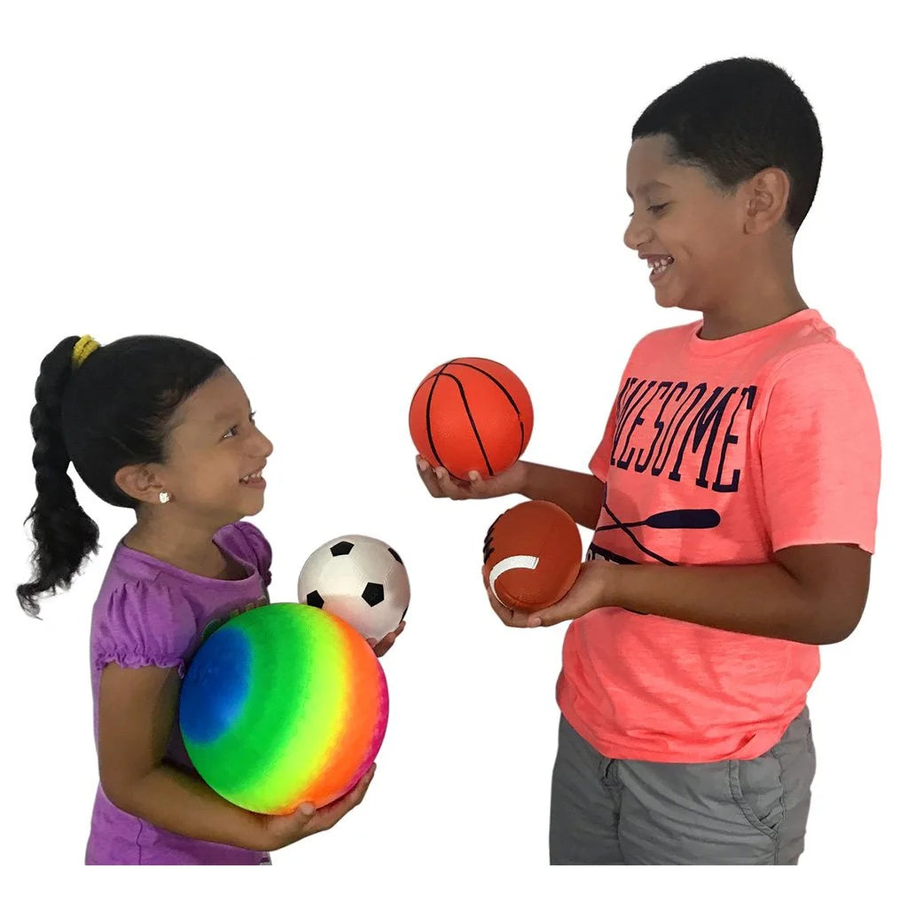 Lightweight Toy Sports Equipment with Soccer Ball Basketball Football Baseball, Multicolor