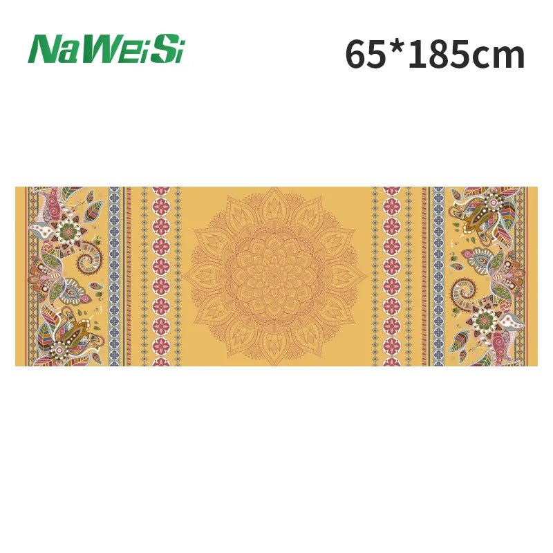 Yoga Mat Towel Double-Side Velvet Yoga Fitness Isolation Mat Non-Slip Folding Portable Sports Mat Towel Beach Quick Dry Towel