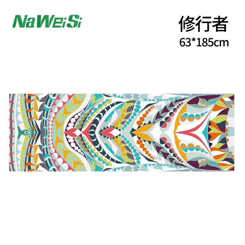 Yoga Mat Towel Double-Side Velvet Yoga Fitness Isolation Mat Non-Slip Folding Portable Sports Mat Towel Beach Quick Dry Towel