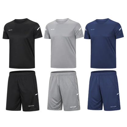 3Pack Men'S Workout Set Gym Clothes Active Shorts Shirt Set for Running Basketball Football and Daily Life,Size S-3XL