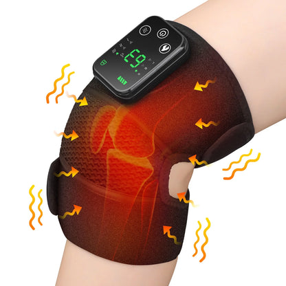 3 In1 Knee Shoulder Elbow Support Brace,Heated Knee Massager,Vibration Heating Pads for Relaxing Knee Shoulder Elbow,Cordless Massage Machine for Men Women