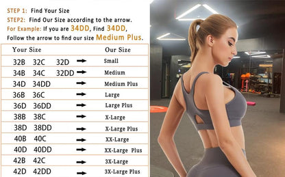 Womens Sports Bra with Zip Closure and Racerback,Wireless Bras,Four-Way Stretch Fabric with Removable Padded