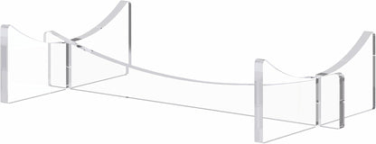 Football Stand Holder, 2-Pack Acrylic Display Stand for Rugby Ball, Clear Rack F