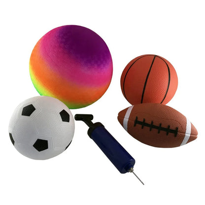 Lightweight Toy Sports Equipment with Soccer Ball Basketball Football Baseball, Multicolor